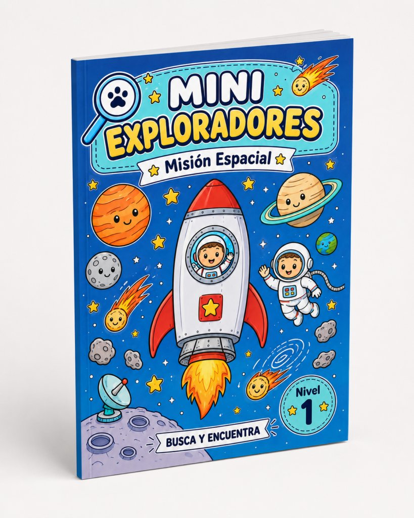 MiniExploradores · Misión Espacial · Busca y Encuentra · Nivel 1